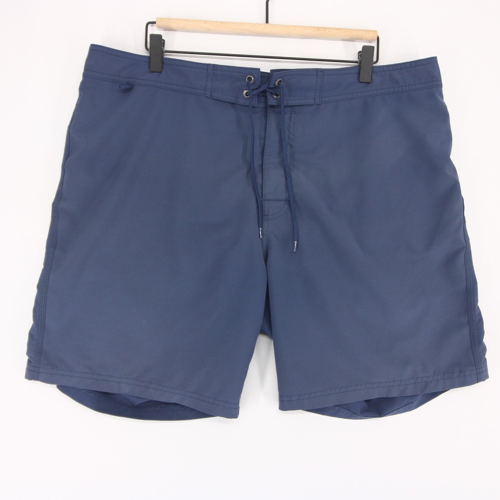 Sundek Board Shorts Mens 38 Blue Striped Rainbow Swim Trunks Lace Up Surf